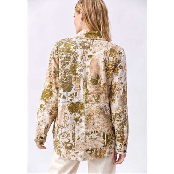 NEW Anthropologie Pilcro Fielder Denim Button Front Trucker Shirt Jacket Medium - Picture 3 of 4